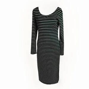 Bebonnie medium blue and white long sleeved dress